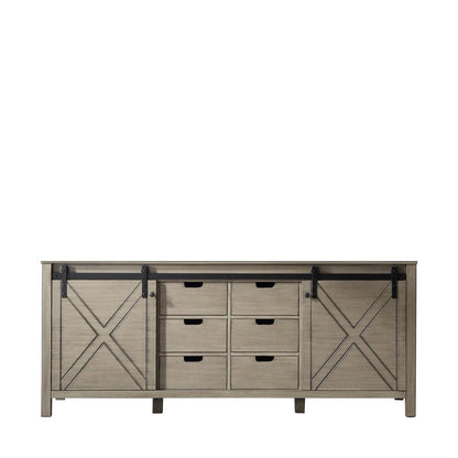 Lexora Marsyas 80" Ash Grey Vanity Cabinet Only