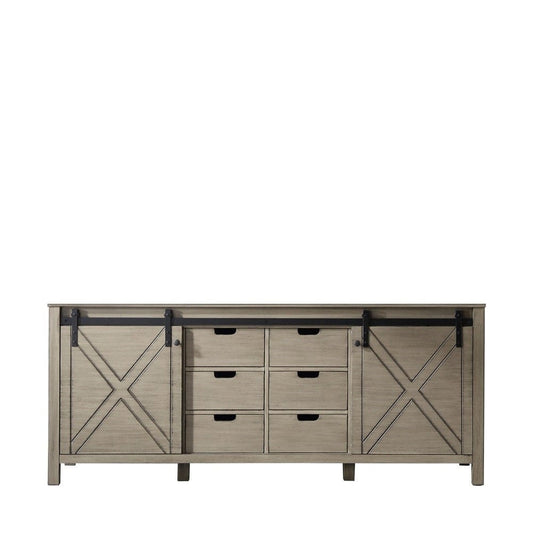 Lexora Marsyas 80" Ash Grey Vanity Cabinet Only