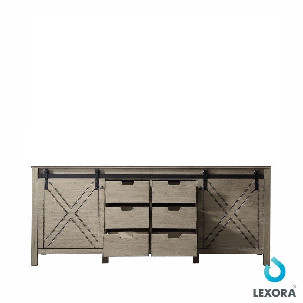 Lexora Marsyas 80" Ash Grey Vanity Cabinet Only