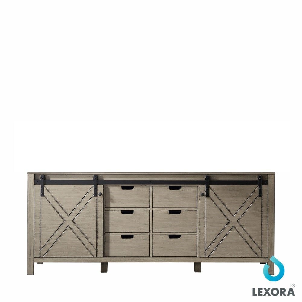 Lexora Marsyas 80" Ash Grey Vanity Cabinet Only