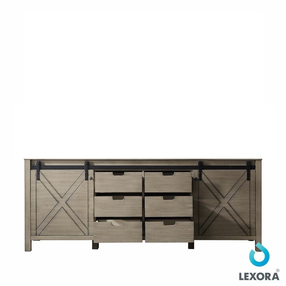 Lexora Marsyas 84" Ash Grey Vanity Cabinet Only