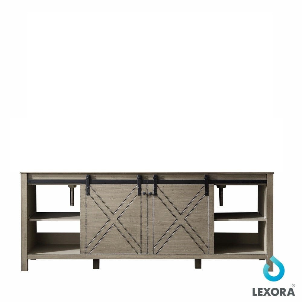 Lexora Marsyas 84" Ash Grey Vanity Cabinet Only