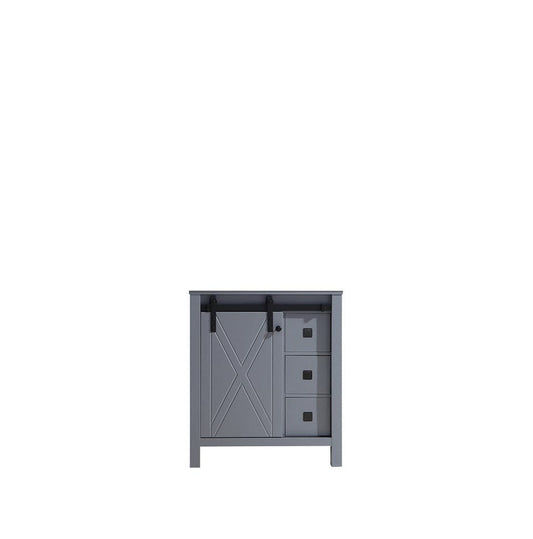 Lexora Marsyas Veluti 30" Dark Grey Vanity Cabinet Only