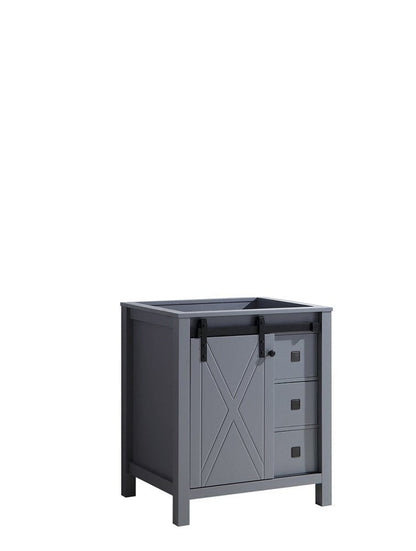 Lexora Marsyas Veluti 30" Dark Grey Vanity Cabinet Only