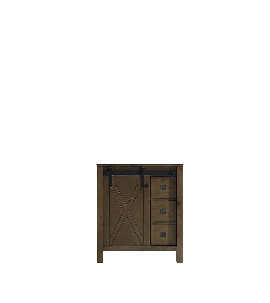 Lexora Marsyas Veluti 30" Rustic Brown Vanity Cabinet Only