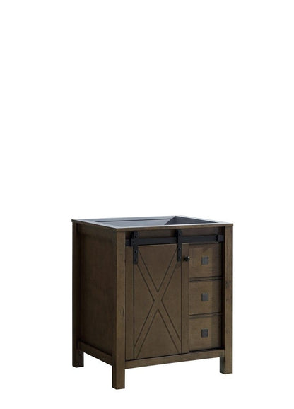 Lexora Marsyas Veluti 30" Rustic Brown Vanity Cabinet Only