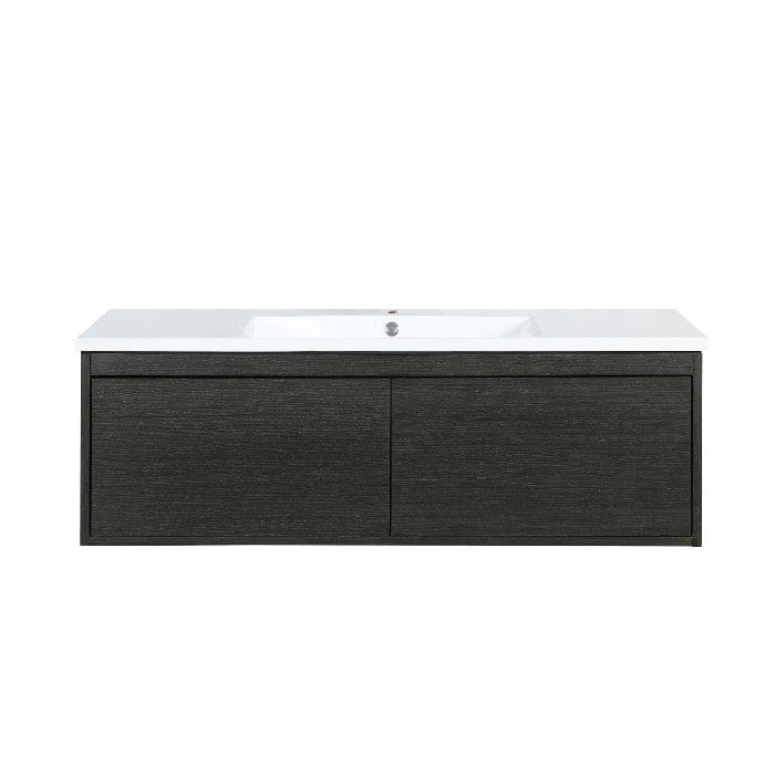 Lexora Vanities Lexora Sant Contemporary 48" Iron Charcoal Bathroom Vanity with Acrylic Composite Top