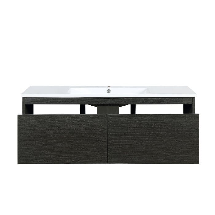 Lexora Vanities Lexora Sant Contemporary 48" Iron Charcoal Bathroom Vanity with Acrylic Composite Top