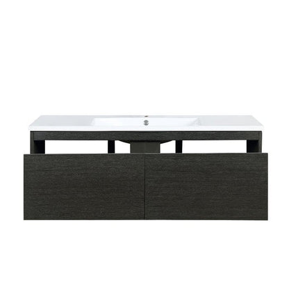 Lexora Vanities Lexora Sant Contemporary 48" Iron Charcoal Bathroom Vanity with Acrylic Composite Top