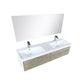 Lexora Scopi Modern 60" Rustic Acacia Bathroom Vanity Set w/ Acrylic Composite Top, and Monte Chrome Faucet