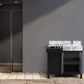 Zilara Transitional Black and Grey 36" Vanity, Monte Chrome Faucet Set | LZ342236SLISFMC