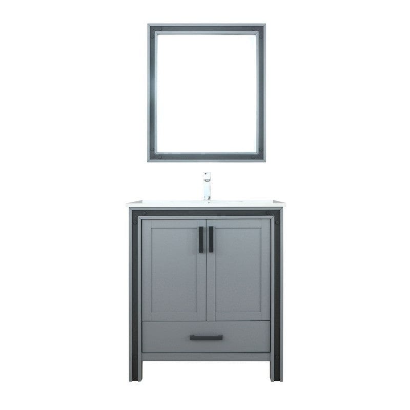 Ziva Transitional Dark Grey 30" Single Vanity Set | LZV352230SBJSM28F