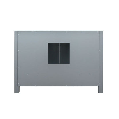 Ziva Transitional Dark Grey 48" Single Vanity, no Top and 34" Mirror | LZV352248SB00M34