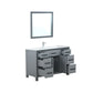 Ziva Transitional Dark Grey 48" Single Vanity Set | LZV352248SBJSM34F