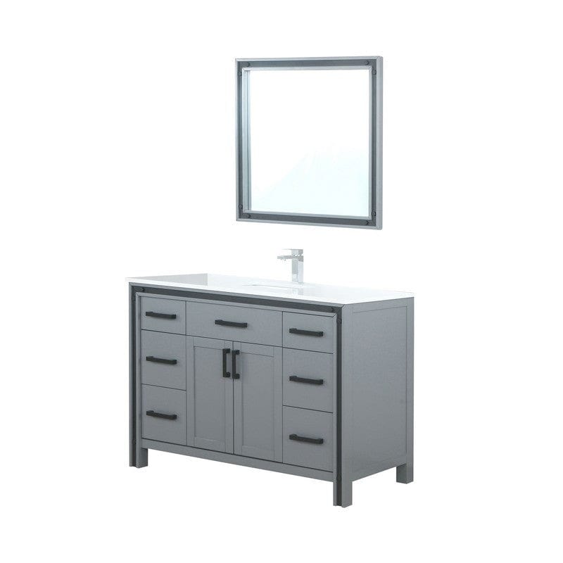 Ziva Transitional Dark Grey 48" Single Vanity Set | LZV352248SBJSM34F