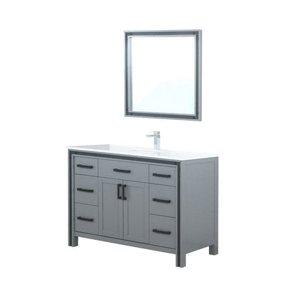 Ziva Transitional Dark Grey 48" Single Vanity Set | LZV352248SBJSM34F