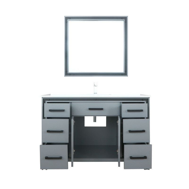 Ziva Transitional Dark Grey 48" Single Vanity Set | LZV352248SBJSM34F