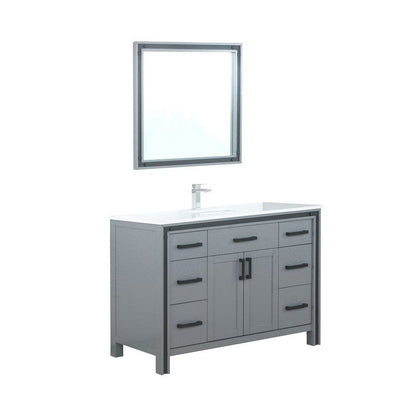 Ziva Transitional Dark Grey 48" Single Vanity Set | LZV352248SBJSM34F