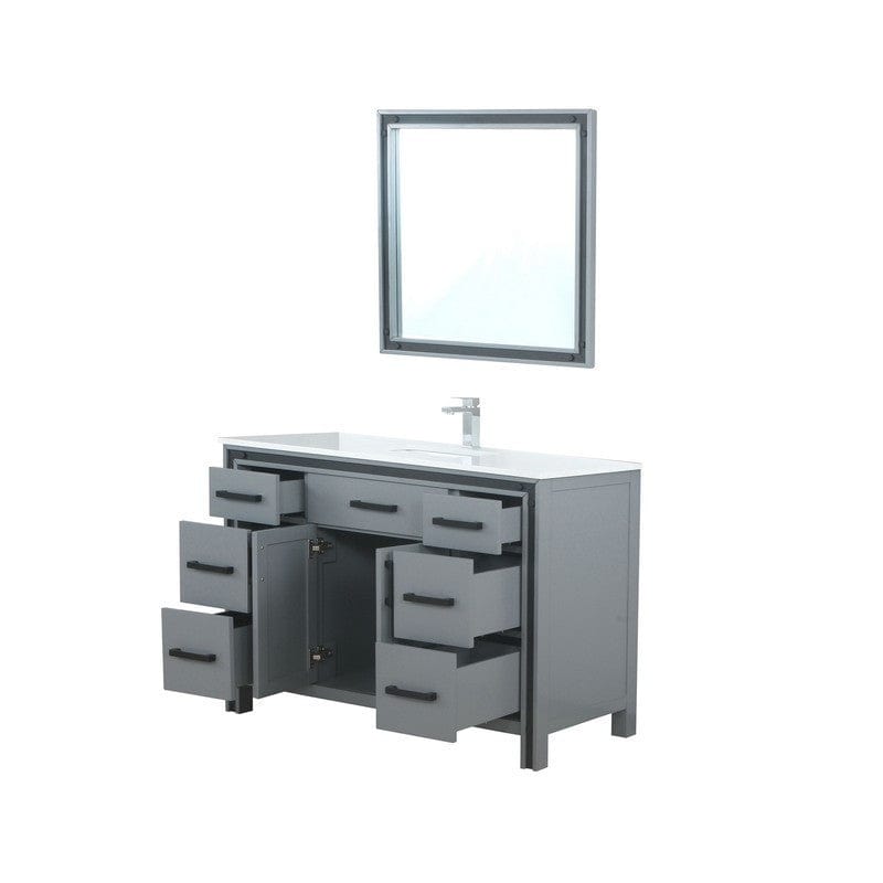 Ziva Transitional Dark Grey 48" Single Vanity Set | LZV352248SBJSM34F