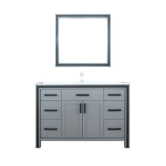 Ziva Transitional Dark Grey 48" Single Vanity Set | LZV352248SBJSM34F