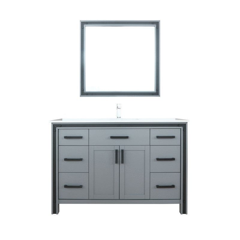 Ziva Transitional Dark Grey 48" Single Vanity Set | LZV352248SBJSM34F