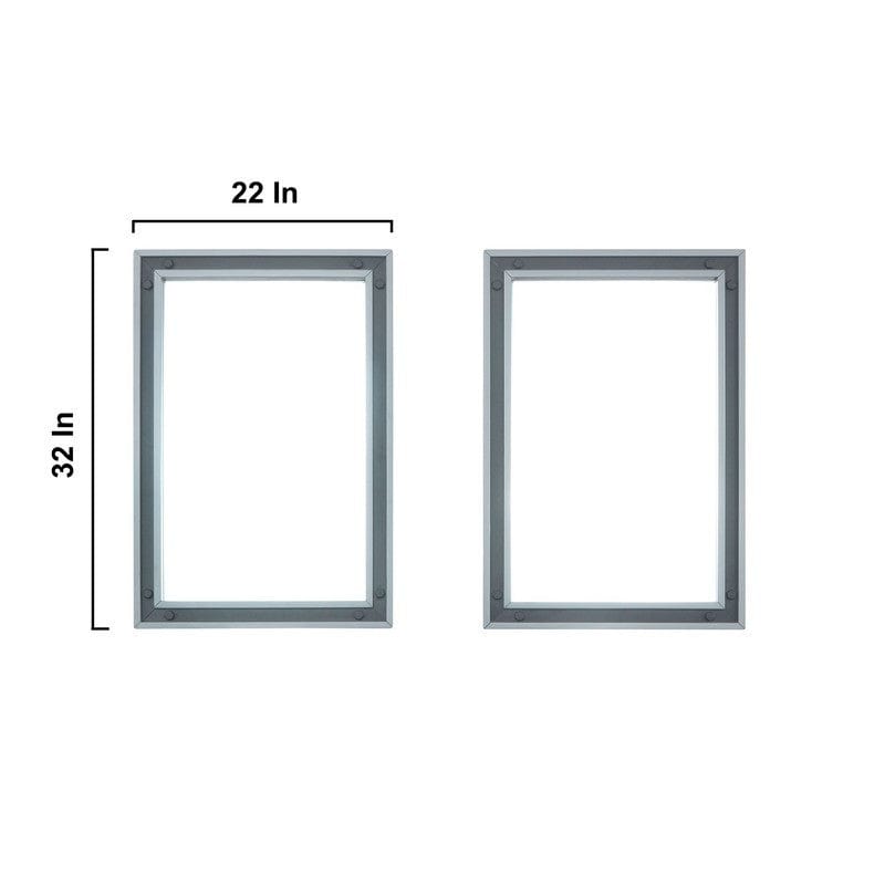 Ziva Transitional Dark Grey 60" Double Vanity, no Top and 22" Mirrors | LZV352260SB00M22