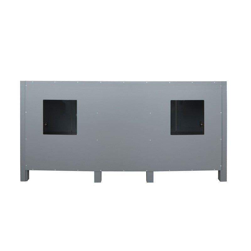 Ziva Transitional Dark Grey 72" Double Vanity, no Top and 30" Mirrors | LZV352272SB00M30