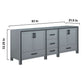 Ziva Transitional Dark Grey 84" Vanity Cabinet Only | LZV352284SB00000