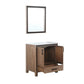 Ziva Transitional Rustic Barnwood 30" Single Vanity, Cultured Marble Top, White Square Sink and 28" Mirror | LZV352230SNJSM28