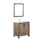 Ziva Transitional Rustic Barnwood 30" Single Vanity Set | LZV352230SNJSM28F