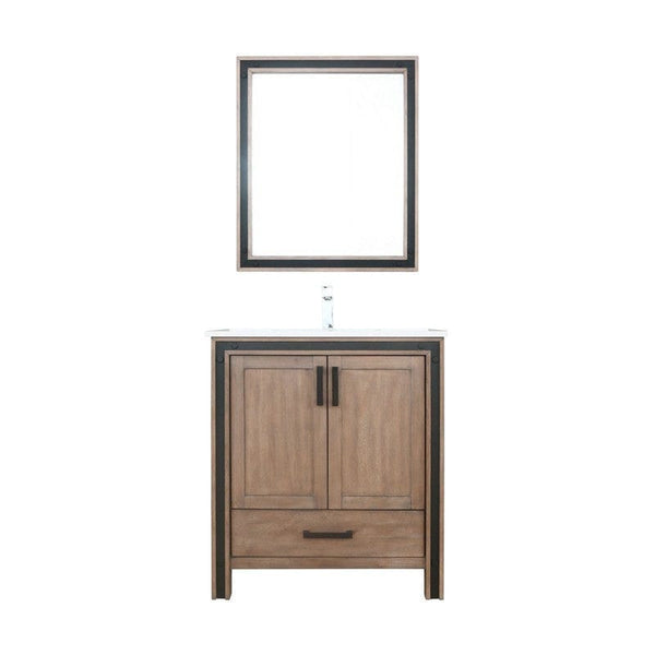 Ziva Transitional Rustic Barnwood 30 Single Vanity Set | LZV352230SNJSM28F