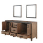 Ziva Transitional Rustic Barnwood 72" Double Vanity, no Top and 30" Mirrors | LZV352272SN00M30