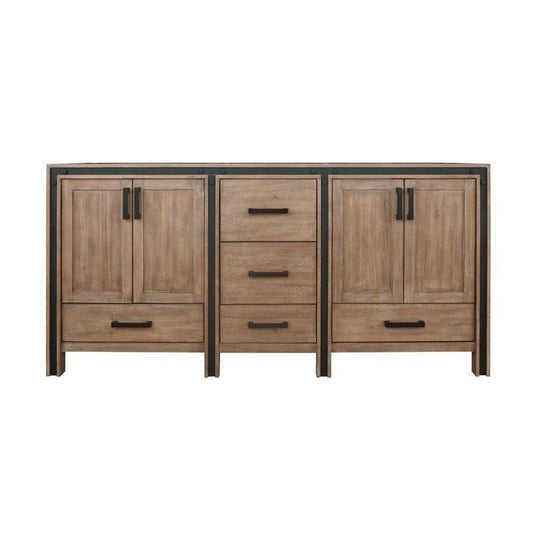 Ziva Transitional Rustic Barnwood 72" Vanity Cabinet Only | LZV352272SN00000