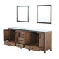 Ziva Transitional Rustic Barnwood 80" Double Vanity, Cultured Marble Top, White Square Sink and 30" Mirrors | LZV352280SNJSM30