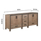 Ziva Transitional Rustic Barnwood 84" Double Vanity, no Top and 34" Mirrors | LZV352284SN00M34