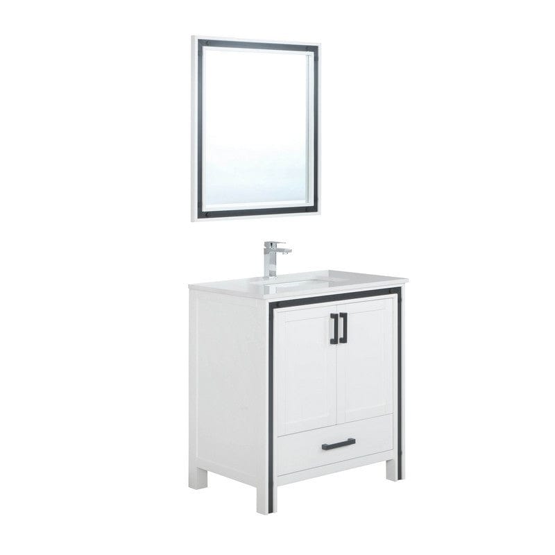 Ziva Transitional White 30" Single Vanity Set | LZV352230SAJSM28F