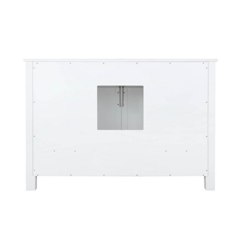 Ziva Transitional White 48" Single Vanity, Cultured Marble Top, White Square Sink | LZV352248SAJS000