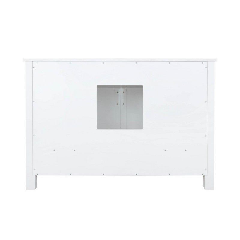 Ziva Transitional White 48" Single Vanity, no Top and 34" Mirror | LZV352248SA00M34