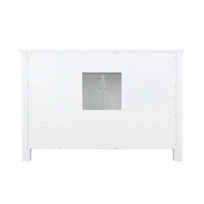 Ziva Transitional White 48" Single Vanity, no Top and 34" Mirror | LZV352248SA00M34