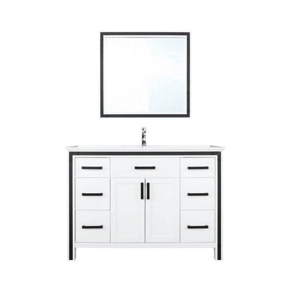 Ziva Transitional White 48" Single Vanity Set | LZV352248SAJSM34F