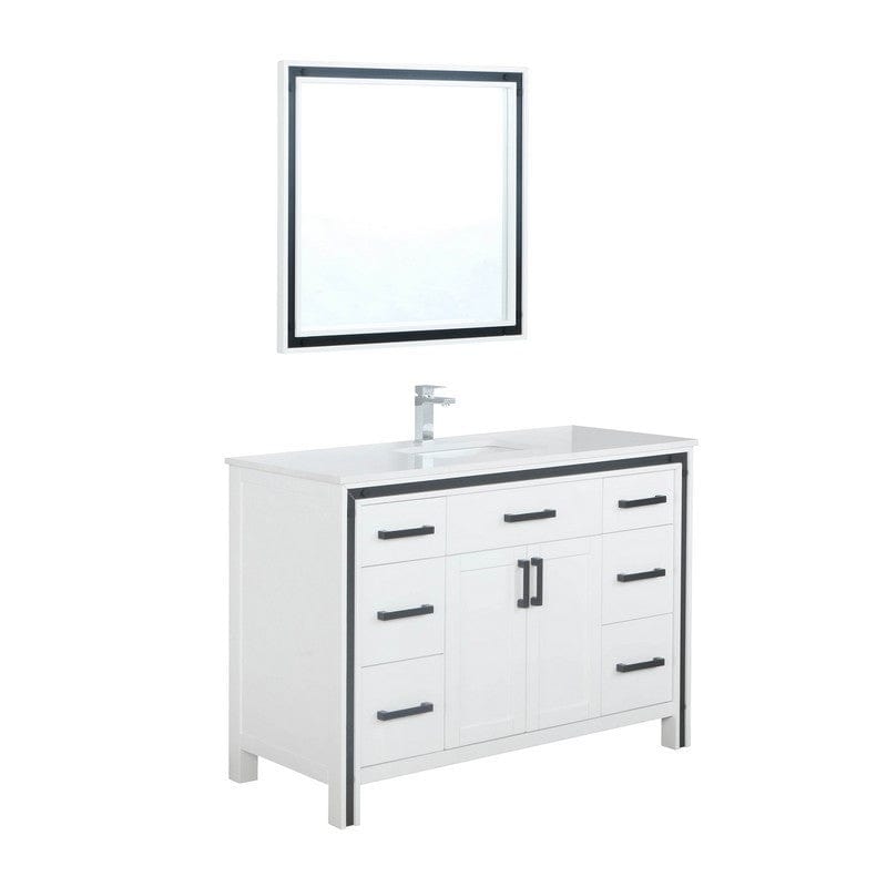 Ziva Transitional White 48" Single Vanity Set | LZV352248SAJSM34F