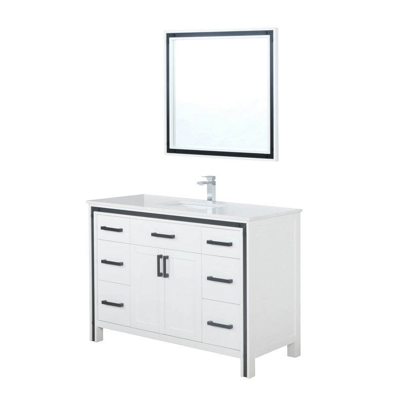 Ziva Transitional White 48" Single Vanity Set | LZV352248SAJSM34F