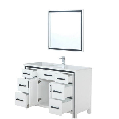 Ziva Transitional White 48" Single Vanity Set | LZV352248SAJSM34F