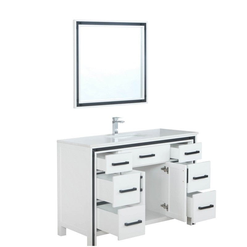 Ziva Transitional White 48" Single Vanity Set | LZV352248SAJSM34F