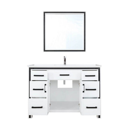 Ziva Transitional White 48" Single Vanity Set | LZV352248SAJSM34F