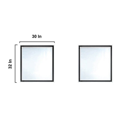 Ziva Transitional White 72" Double Vanity, no Top and 30" Mirrors | LZV352272SA00M30