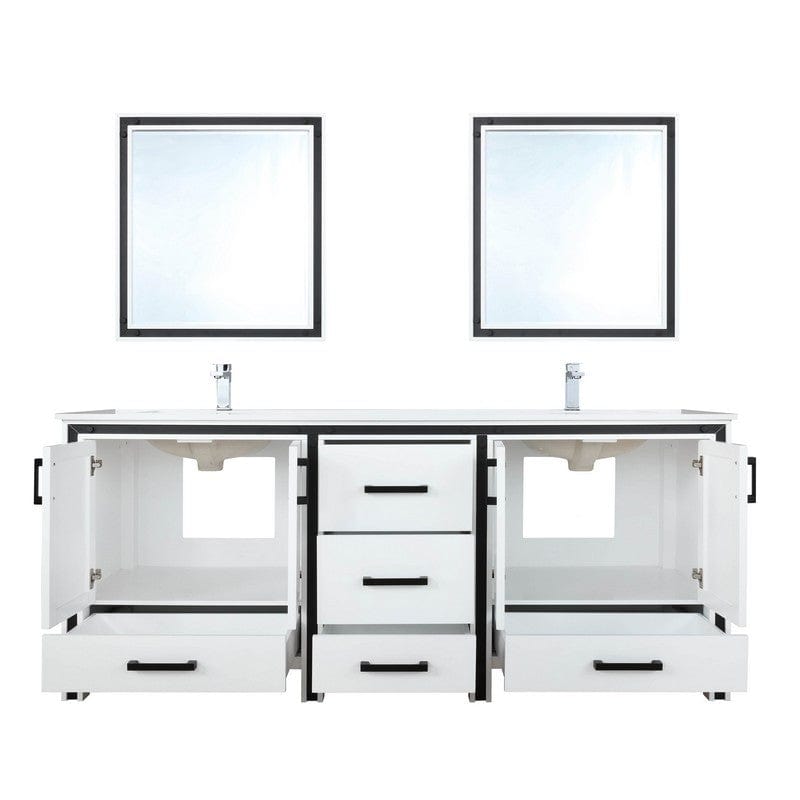 Ziva Transitional White 72" Double Vanity Set | LZV352272SAJSM30F