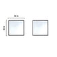 Ziva Transitional White 80" Double Vanity, no Top and 30" Mirrors | LZV352280SA00M30