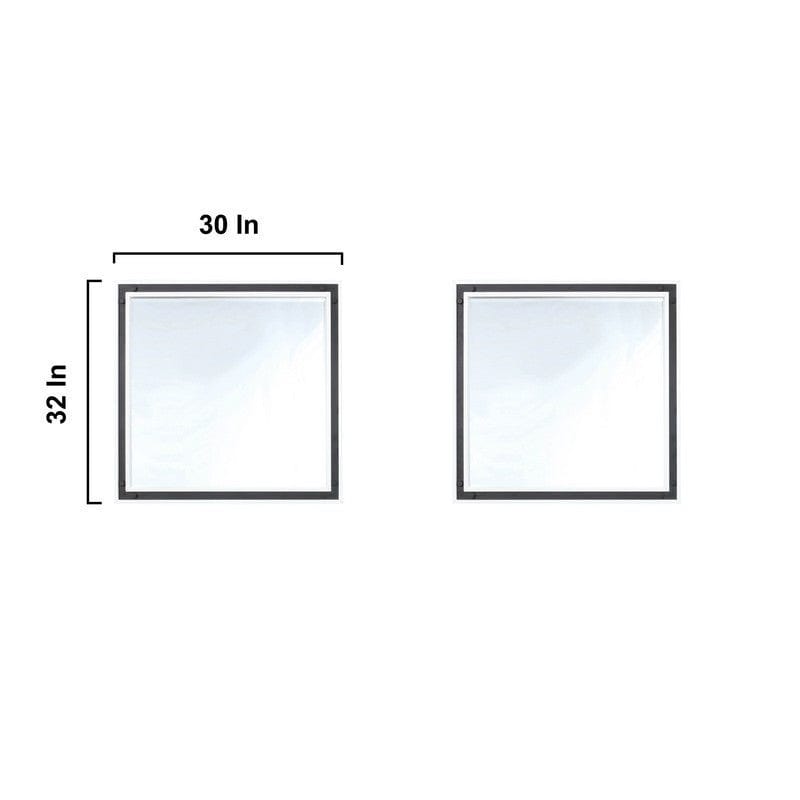 Ziva Transitional White 80" Double Vanity, no Top and 30" Mirrors | LZV352280SA00M30