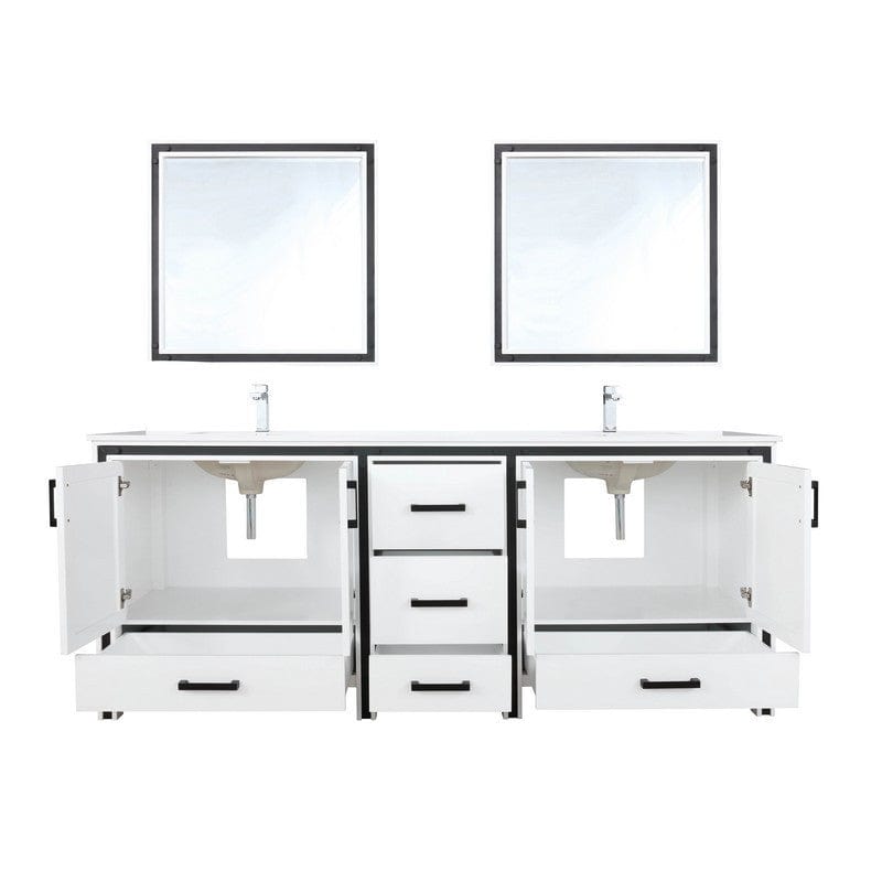 Ziva Transitional White 80" Double Vanity Set | LZV352280SAJSM30F